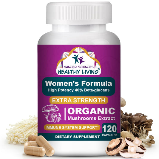 Cancer Sciences Organic Multivitamin for Women bottle promotes daily wellness