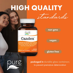 Candex bottle with seal demonstrates premium packaging and freshness protection.