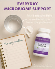 Candida Freedom Massey Medicinals colon cleanse pills label detail, natural ingredients highlighted