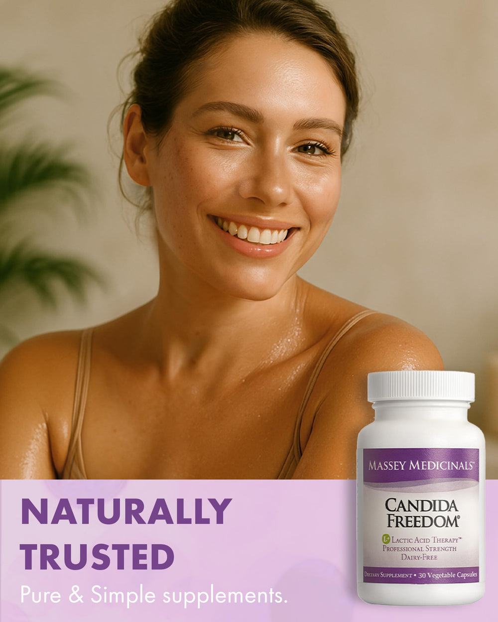 Candida Freedom Massey Medicinals colon cleanse pills storage cabinet, organized daily wellness