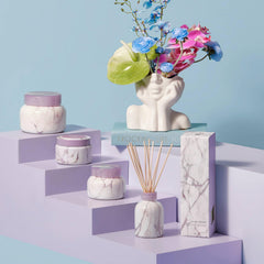 Capri Blue Diffuser with etched glass collar detail