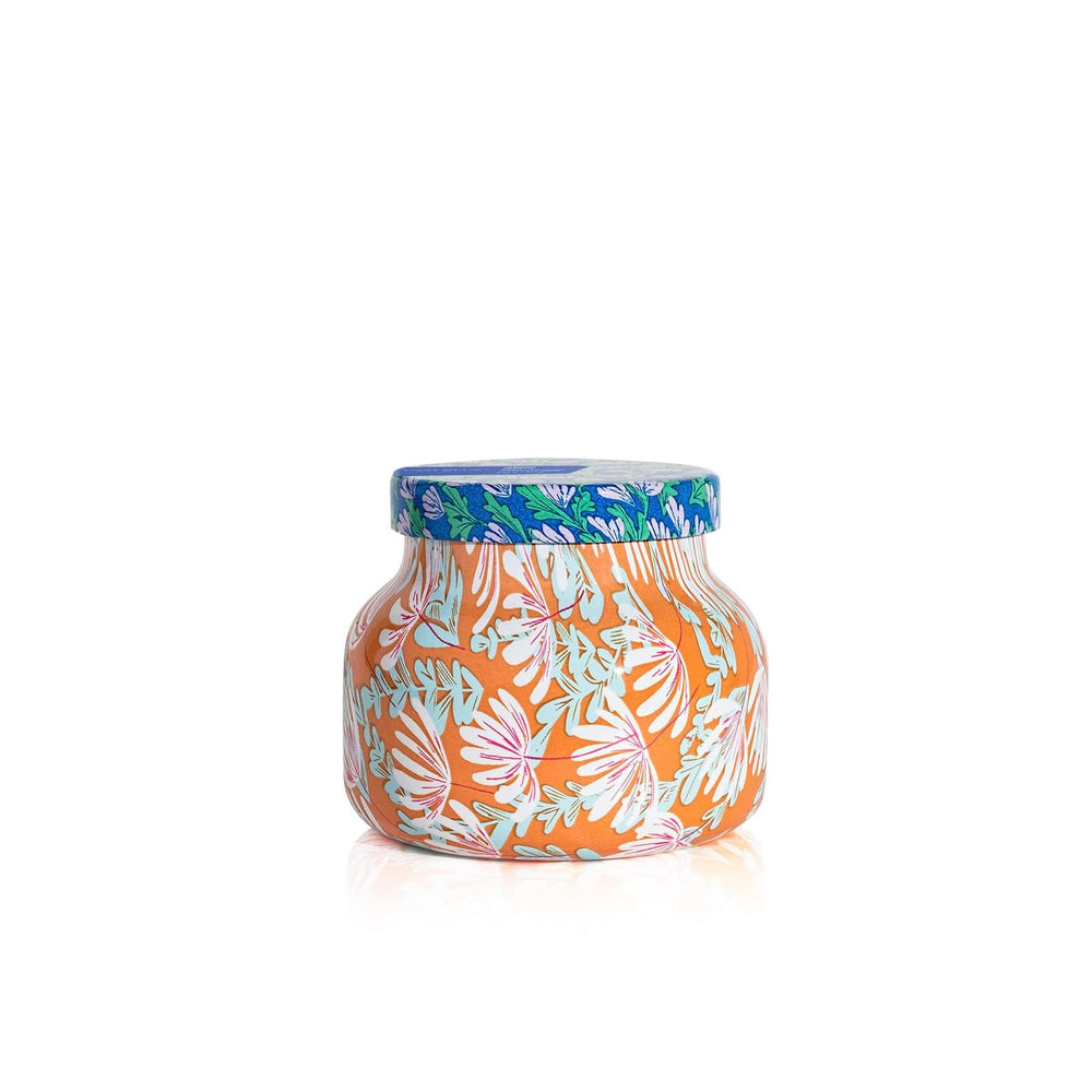 Capri Blue Pattern Play glass jar candle adds bold design and inviting ambiance.