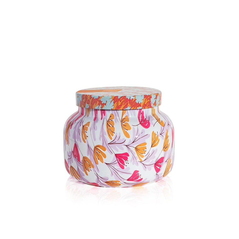 Capri Blue Pattern Play jar candle with tropical fragrance for bright spaces.