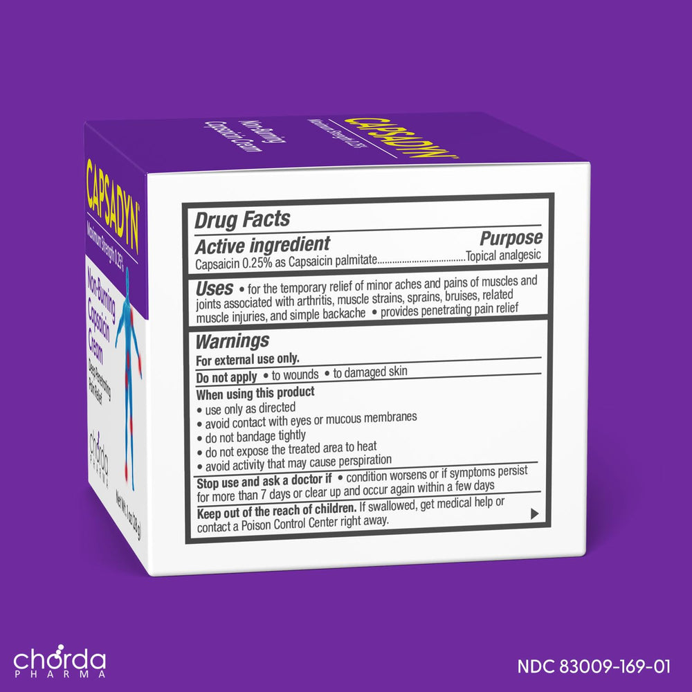 Capsadyn arthritis pain application on joint area.