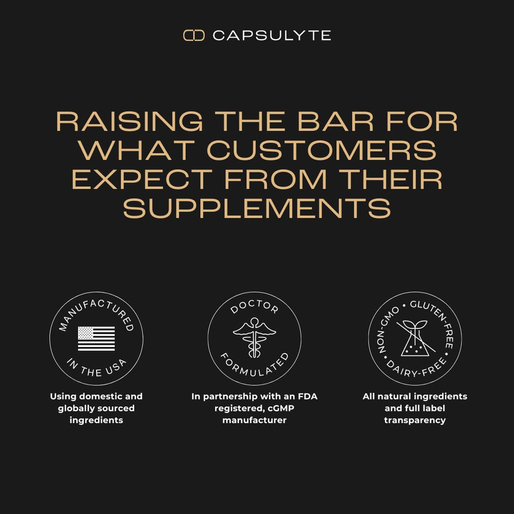 CAPSULYTE Pregame health hero shot suggesting calm support after drinking