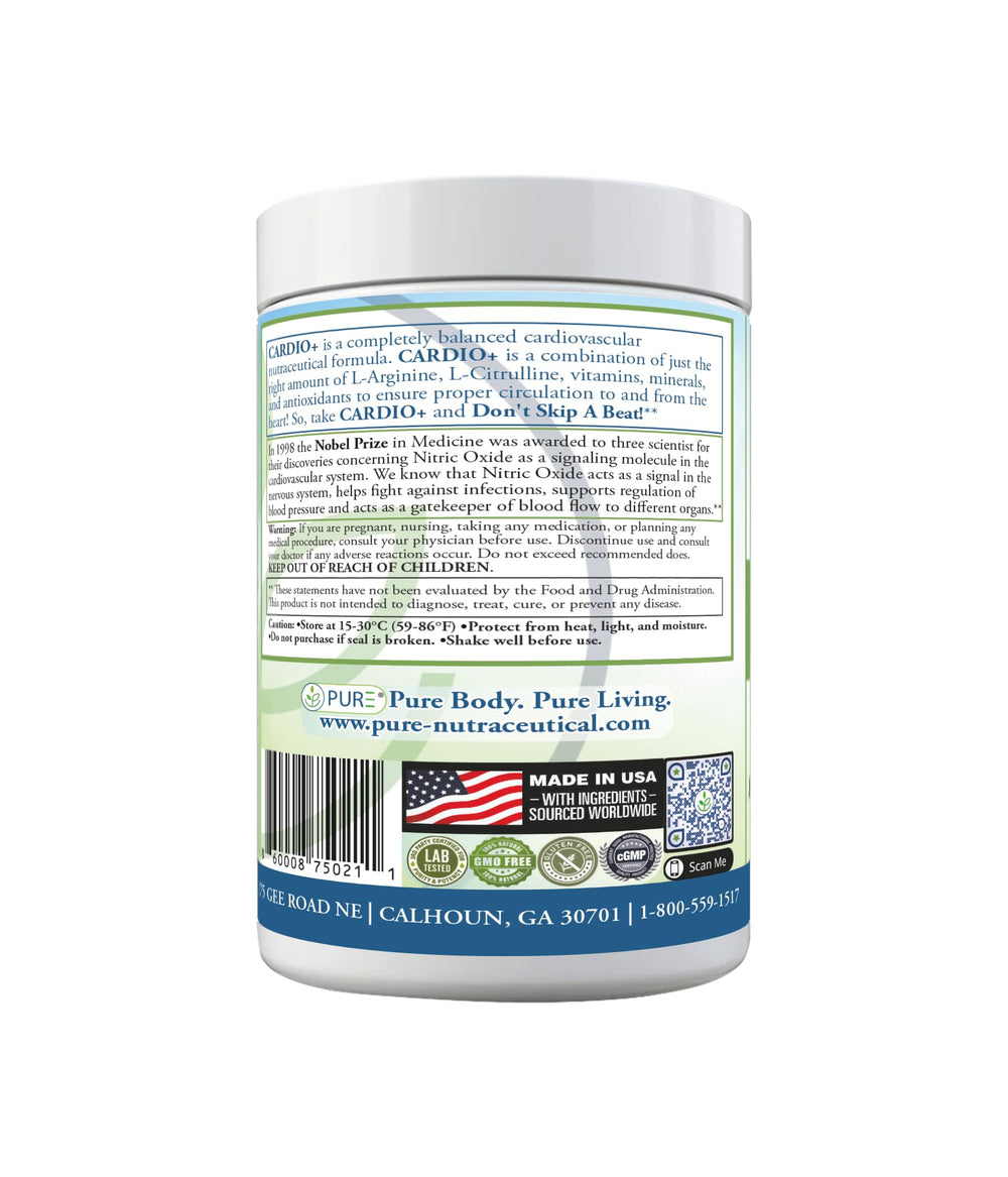 Cardio 911 cherry tub front with nutrition facts for informed choices.