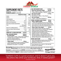 Cardio Cuts L-Carnitine ingredient close-up highlights fat metabolism support during training
