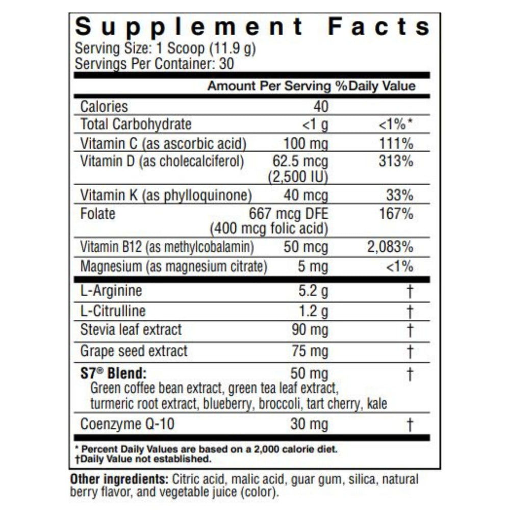 Cardio Defender scoop with powder ready to mix into a workout drink.