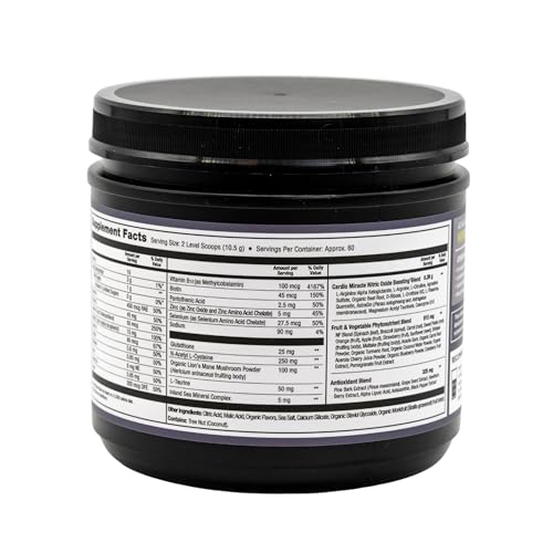 L-Citrulline component in Cardio Miracle highlighting nitric oxide synergy.