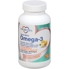 CardioTabs Lemon Minis bottle with easy-to-swallow softgels and vitamin D3 benefits