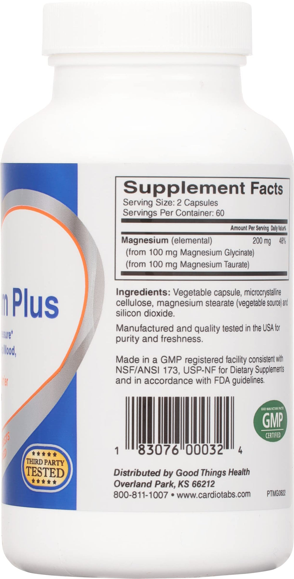 CardioTabs Magnesium Plus capsules close-up highlighting absorption