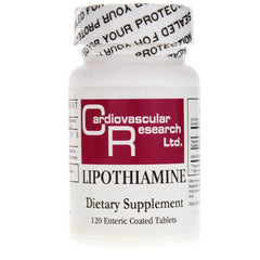 Cardiovascular Research Lipothiamine B bottle highlights high-bioavailability thiamine with alpha-lipoic acid for daily support