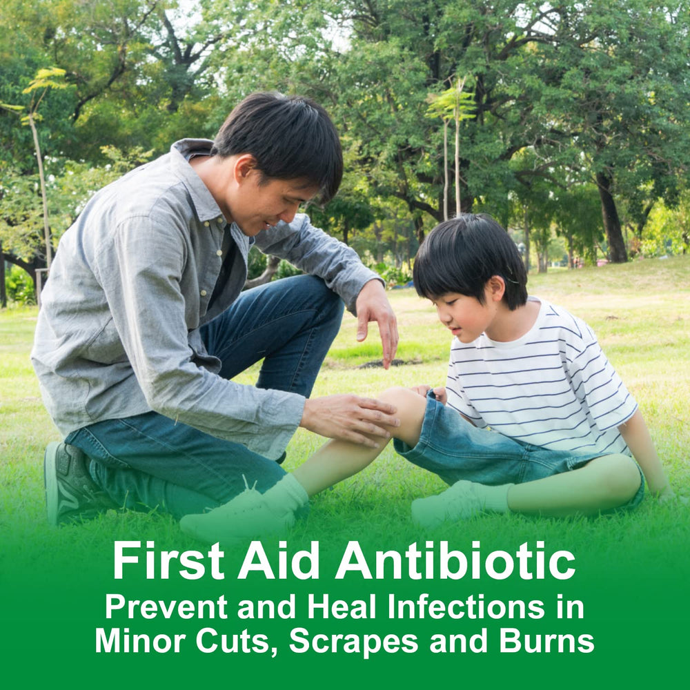 CareAll Bacitracin Zinc Ointment applied to skin for basic wound care.