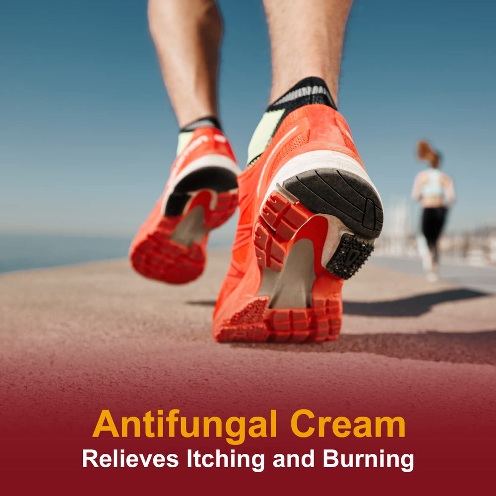 Closeup of CareAll Tolnaftate Cream label with active ingredient.