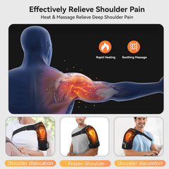 Carecomfi shoulder wrap showing heat settings for customized therapy.