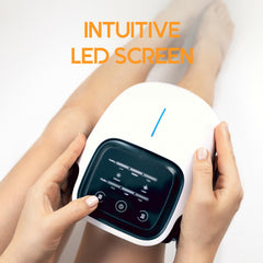 Careella wireless knee massager with rechargeable battery enables extended sessions.