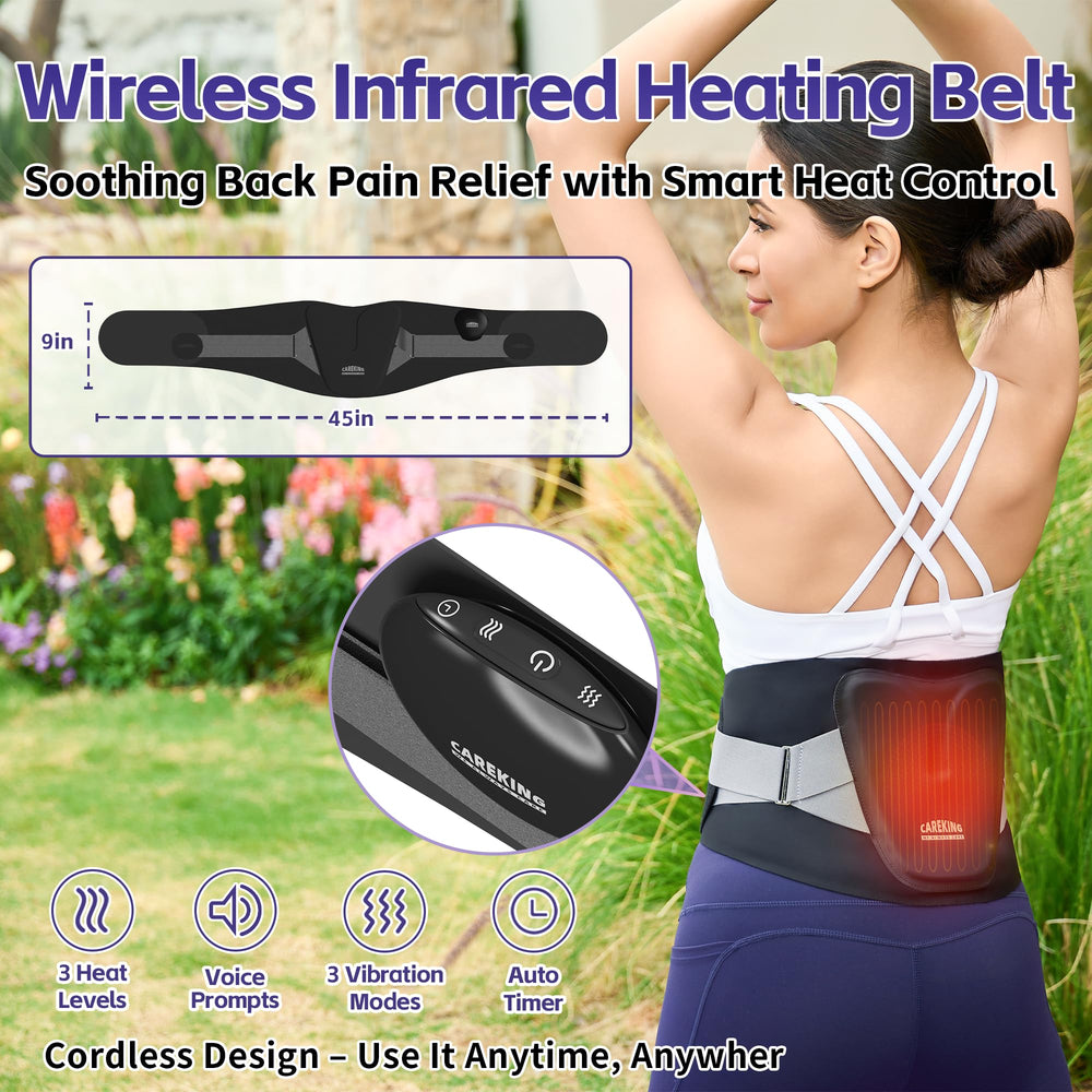 CAREKING back support brace with four bars for stable lumbar support.