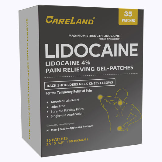 Careland 4% lidocaine patch 35-count pack for targeted relief