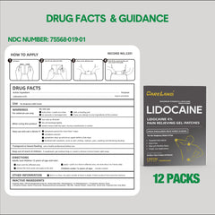 CareLand lidocaine patch on the back provides long-lasting relief during daily tasks.