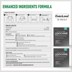 CARELAND menthol patch close-up highlighting cooling sensation.