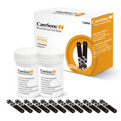 CareSens N blood glucose test strips for use with N family meters, compatible with precise readings