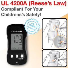 CareSens N meter display illustrating clear results