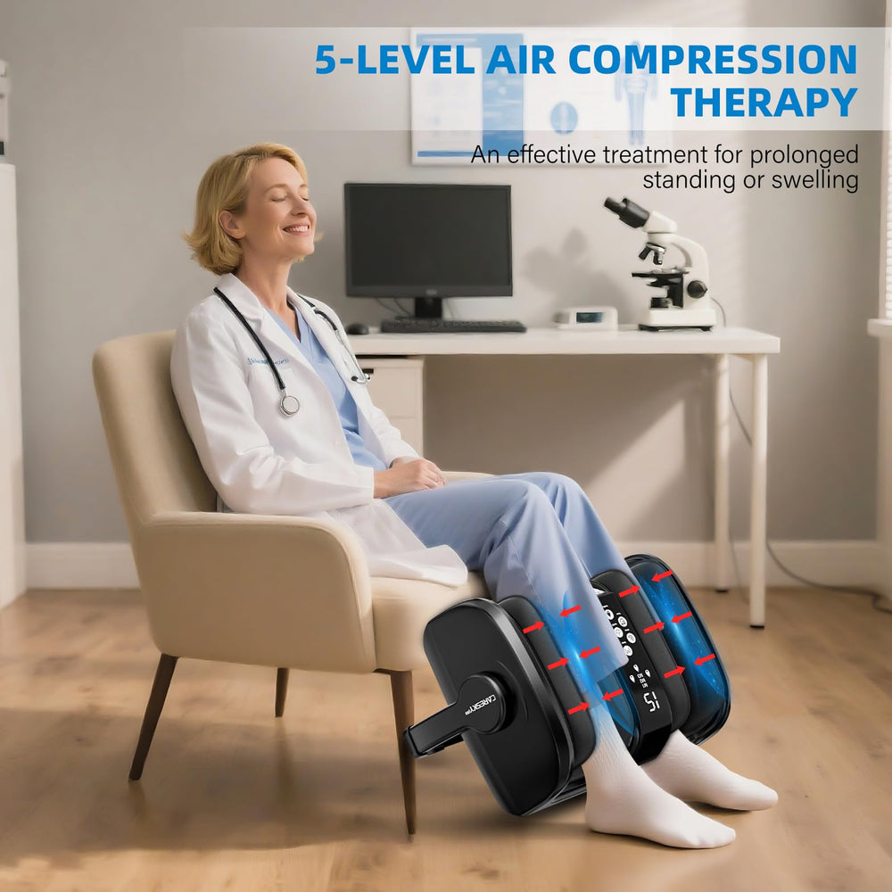 CARESKYpro Foot Massager 360-degree comfort bar reaches calves and feet