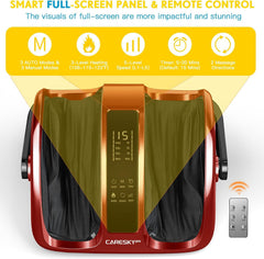 CARESKYpro massager targeting calves and feet for complete lower-leg relaxation.
