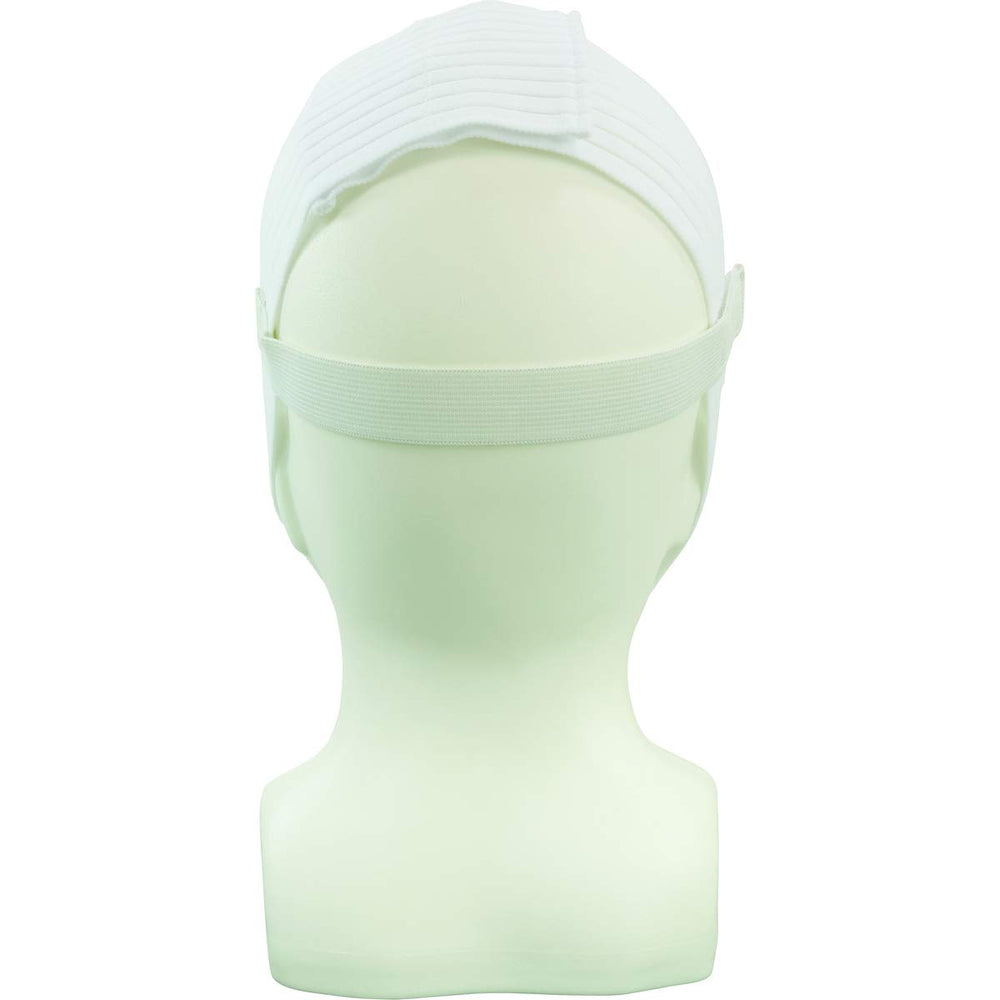 Carex CPAP chin strap worn during nightly CPAP sessions