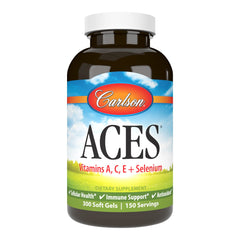 Carlson ACES bottle front view highlighting antioxidant vitamins for daily protection