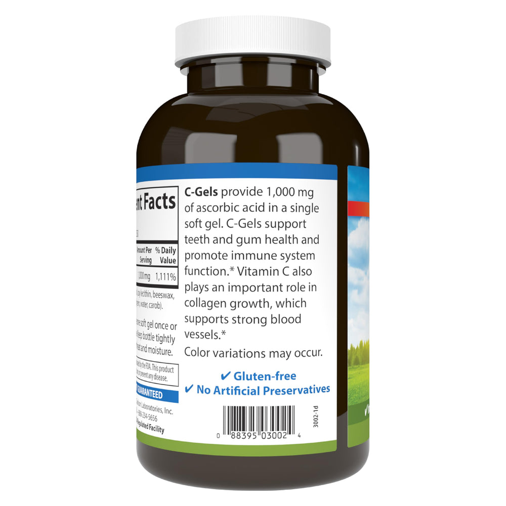 Hero image of Carlson C-Gels bottle with cap and label view