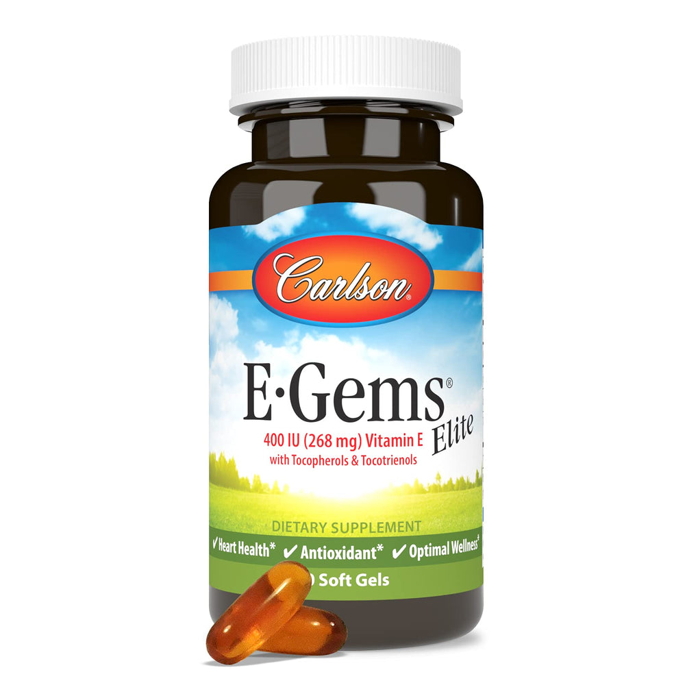 Carlson E-Gems Elite pour of soft gels into cap for easy daily use