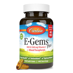 Carlson E-Gems Plus bottle top view for convenient daily use