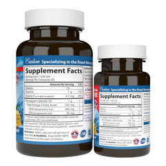 Carlson EcoSmart DHA softgels close-up highlighting potency