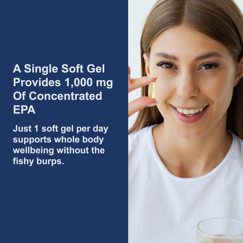 Carlson Elite EPA Gems bottle pour showing convenient daily dose.