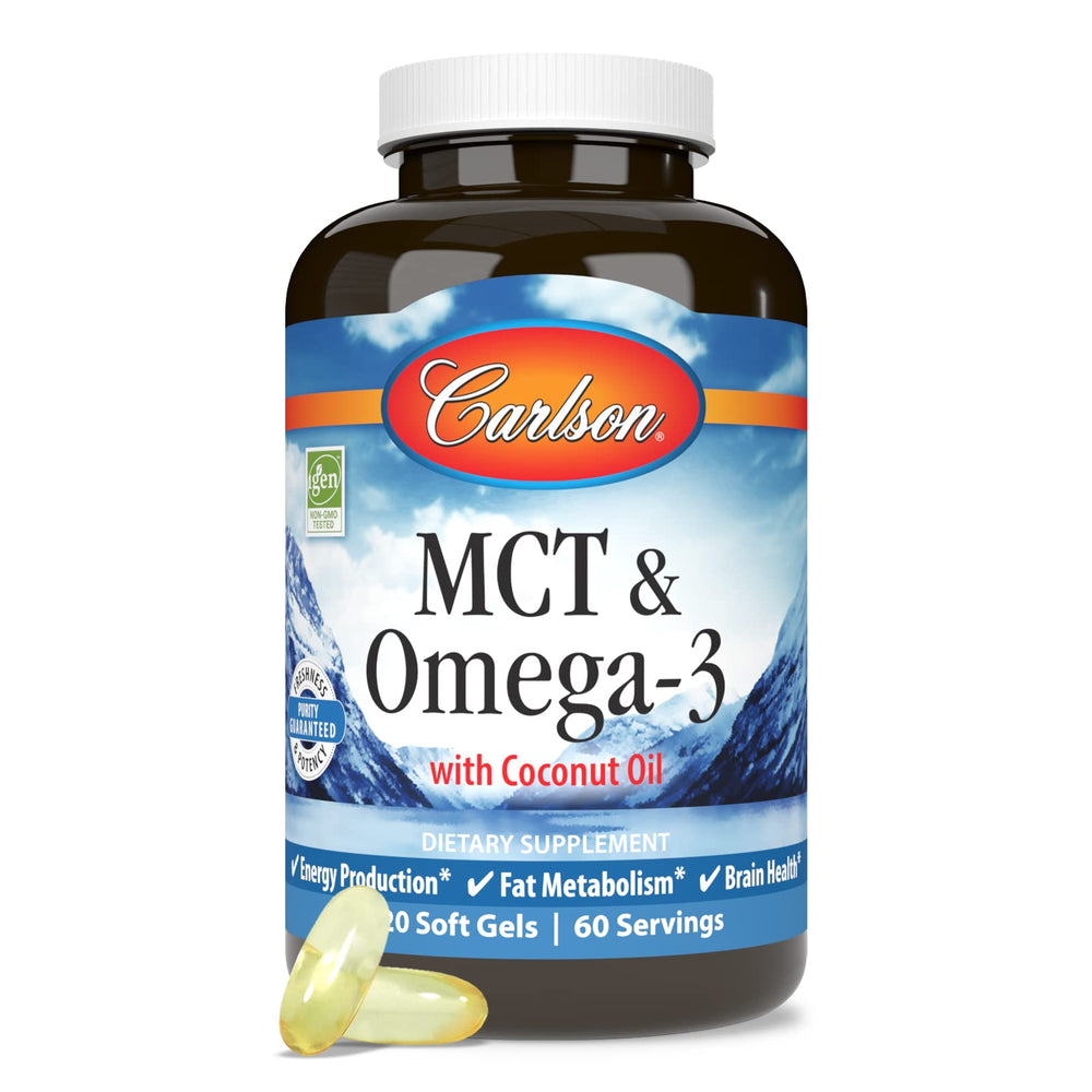Carlson freshness seal on bottle emphasizes potency and reliable quality.