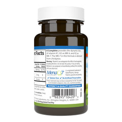 Label view reveals comprehensive vitamin K spectrum in a single bottle.