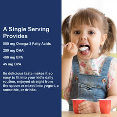 Carlson Kid's freshness seal closeup communicates potency and purity.