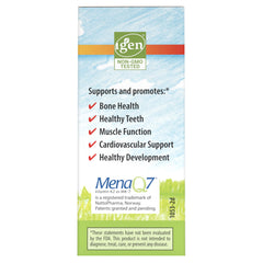 Ingredient graphic communicates D3 and K2 benefits for kids.