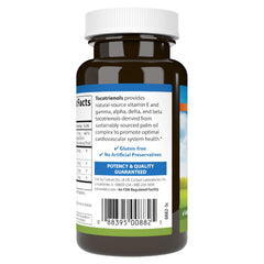 Packaging display featuring Carlson Tocotrienols highlights product benefits and availability.