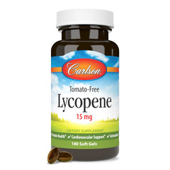 Daily-use scene with Carlson Lycopene 15 mg bottles in a modern morning routine