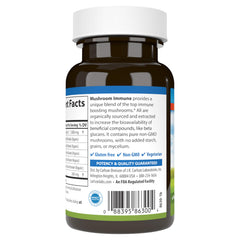 Carlson Mushroom Complex bottle side view highlighting capsule count.