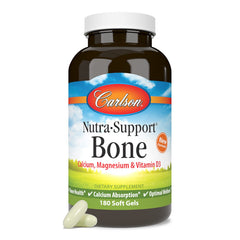 Carlson Nutra-Support Bone vitamin D visual suggests absorption support