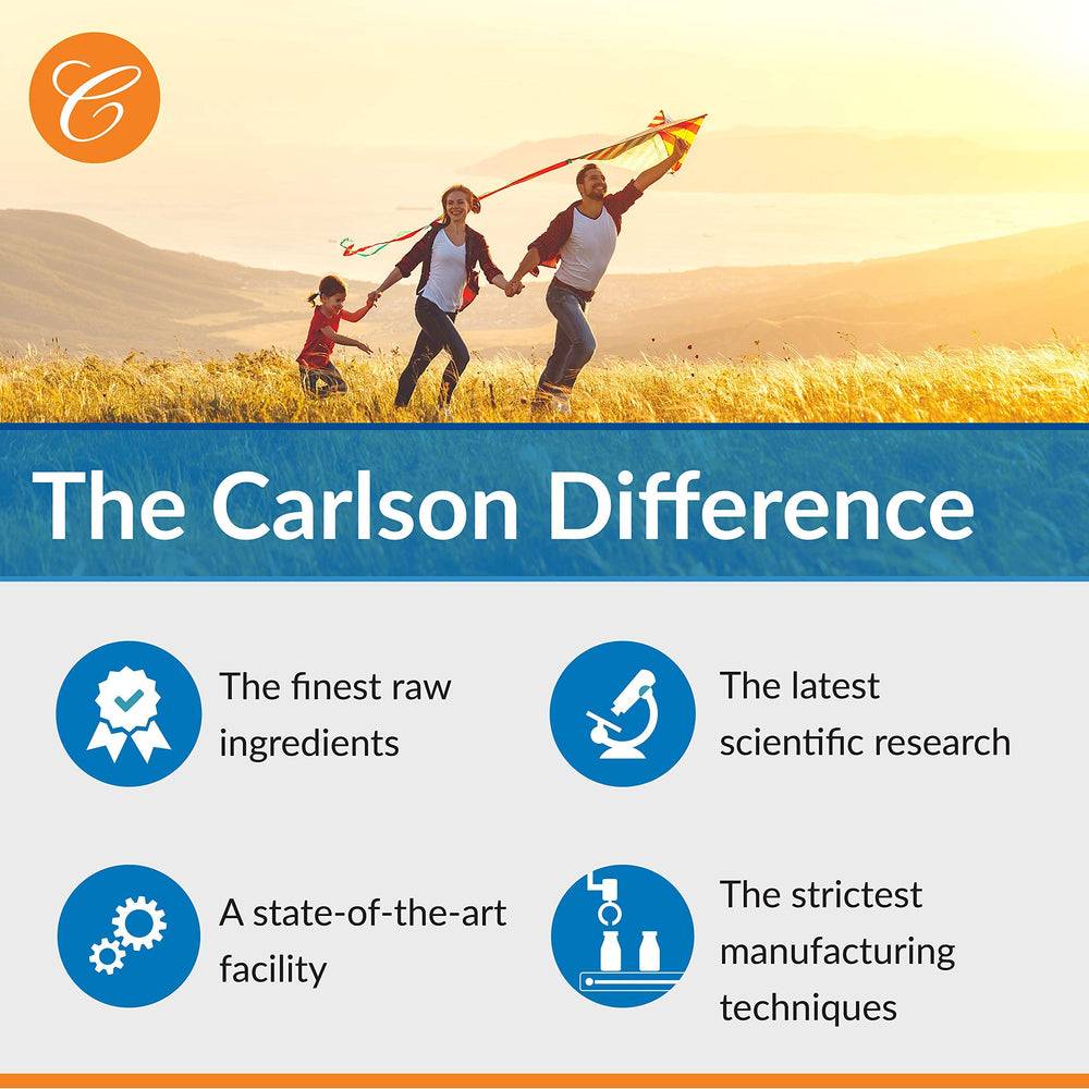Front packaging of Carlson Nutra-Support communicates a trusted 120-tablet supply.