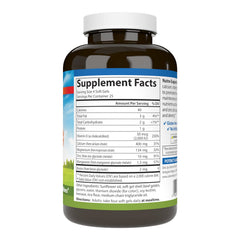 Carlson Nutra-Support softgels close-up emphasizing calcium and D3