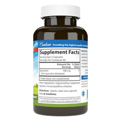 Carlson Quercetin 500mg serving capsules easy daily intake.