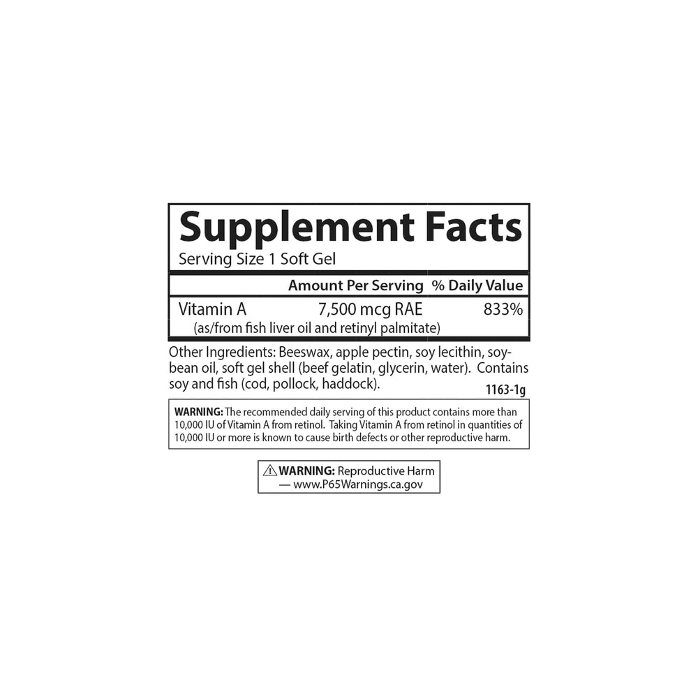 Carlson Vitamin A softgels supporting skin health and overall well-being.