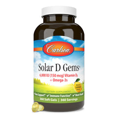 Carlson Solar D Gems FDA-registered lab testing note for potency and quality