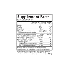 Wild-caught and sustainably sourced nutrients in Carlson Solar D Gems omega-3 softgels.