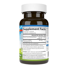 Carlson Super D3 + K2 capsules close-up highlighting easy-to-swallow capsules.